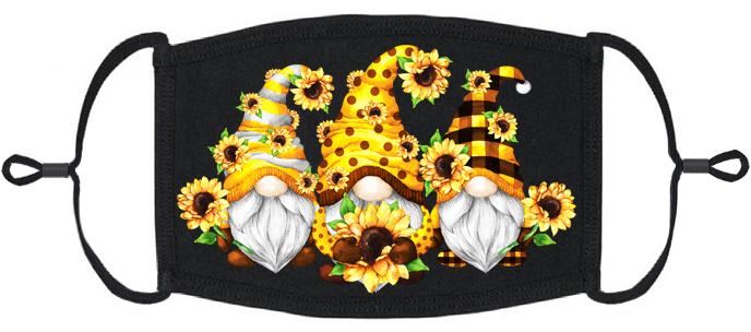 Sunflower Gnomes Fabric Face Mask