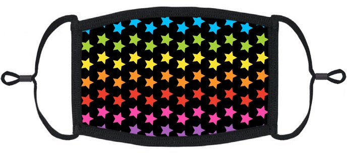 Rainbow Stars Fabric Face Mask