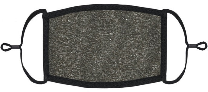 Dark Heather Gray Fabric Face Mask