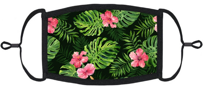 Tropical Hibiscus Fabric Face Mask
