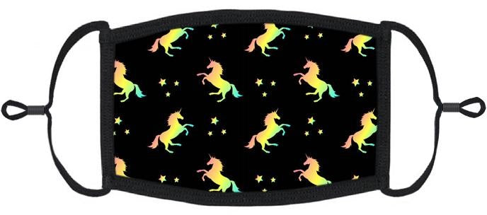 Rainbow Unicorns Fabric Mask