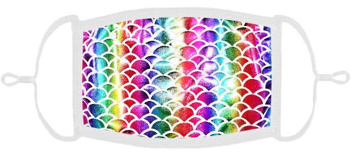 Rainbow Mermaid Fabric Face Mask