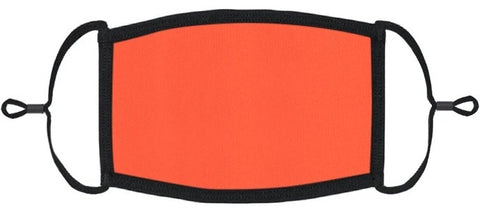 YOUTH SIZE - Neon Coral Fabric Face Mask