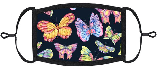 Vibrant Butterflies Fabric Face Mask