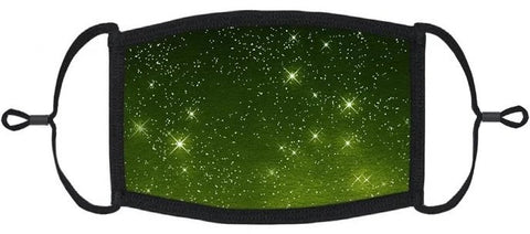 YOUTH SIZE - Green Galaxy Fabric Mask