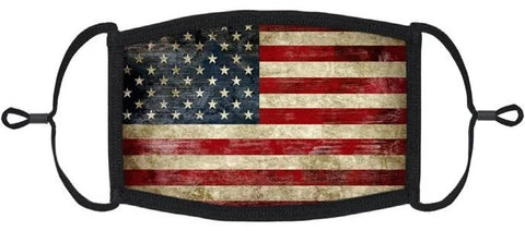 YOUTH SIZE - Vintage Flag Fabric Mask