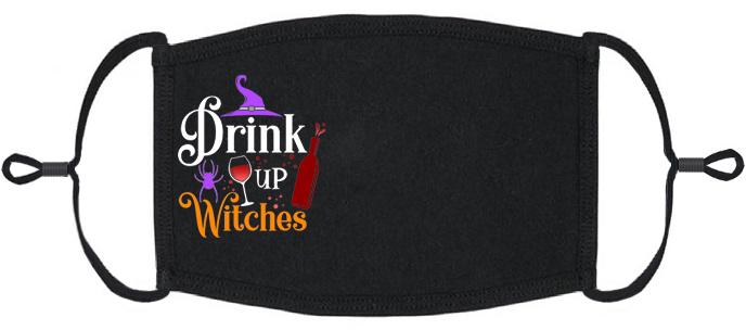 "Drink Up Witches" Fabric Face Mask