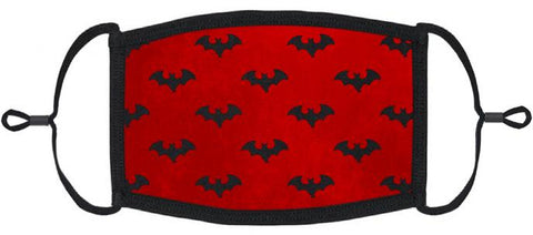 Red Bats Fabric Face Mask