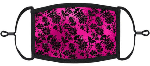 Fuchsia Floral Fabric Face Mask