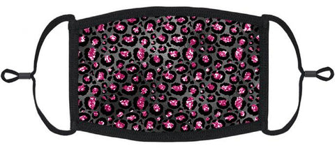 Fuchsia Cheetah Print Fabric Face Mask