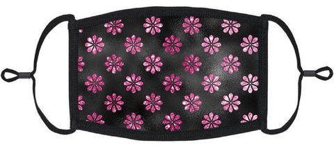 Fuchsia Flowers Fabric Face Mask