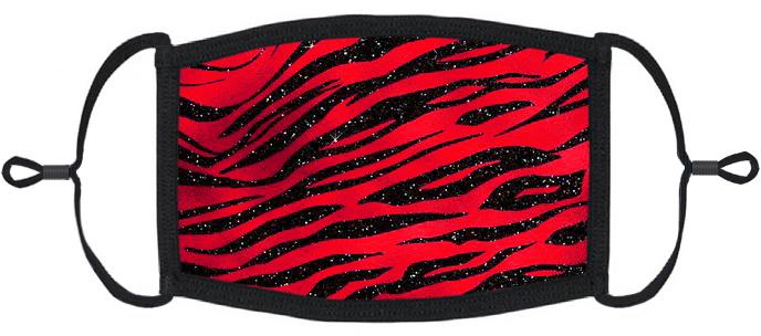 Red Animal Print Fabric Face Mask