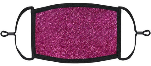 Fuchsia Glitter Fabric Face Mask