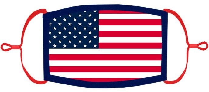 YOUTH SIZE - American Flag Fabric Face Mask