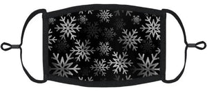 YOUTH SIZE - Snowflakes Fabric Face Mask