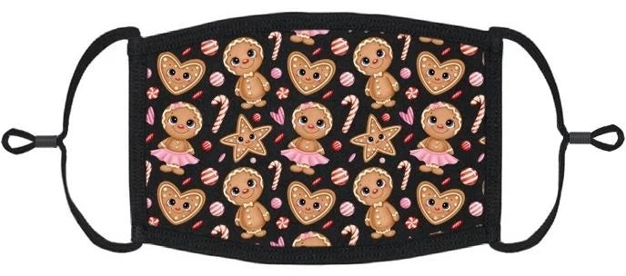 LITTLE KIDS - Gingerbread Fabric Mask