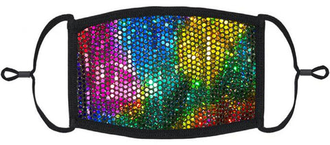 Rainbow Foil Polka Dot Print Face Mask