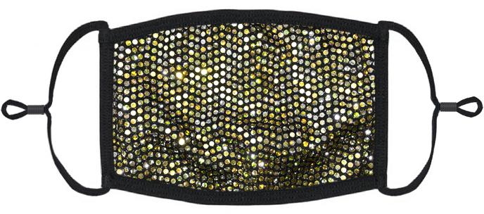 Gold Foil Polka Dot Print Face Mask