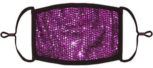 Purple Foil Polka Dot Print Face Mask