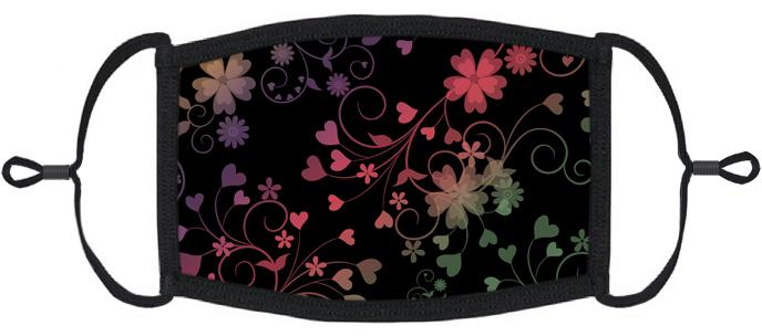 Vibrant Floral Fabric Face Mask
