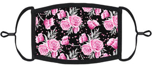 Pink Roses Fabric Face Mask