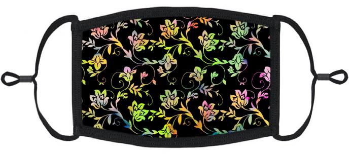 Vibrant Floral Fabric Face Mask