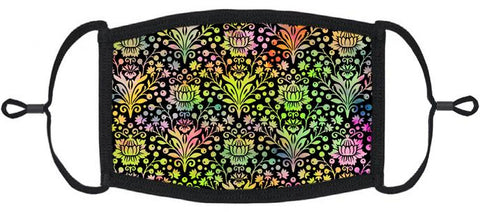 Vibrant Floral Fabric Face Mask