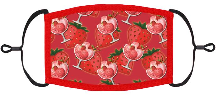 Strawberries Fabric Face Mask