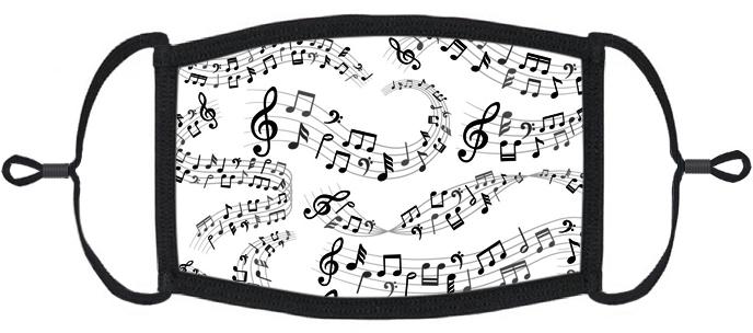 Musical Notes Fabric Face Mask