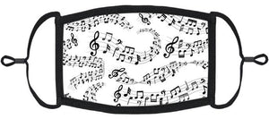 Musical Notes Fabric Face Mask