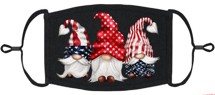 Patriotic Gnomes Fabric Face Mask